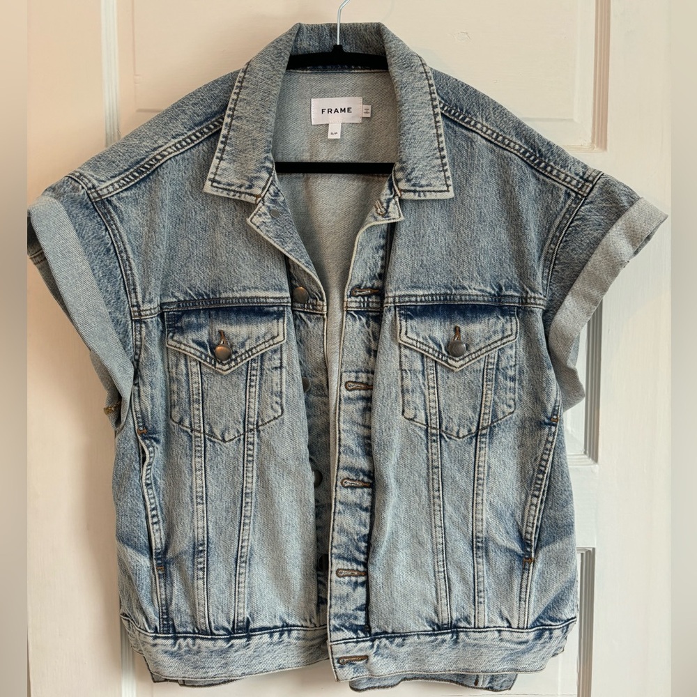 Frame short sleeve denim jacket